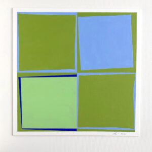 Geometric Composition Green & Blue