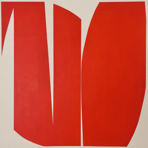 Geoforms Red & Beige