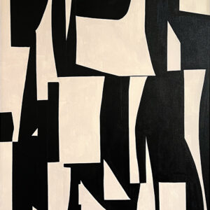 Abstract Beige & Black B51